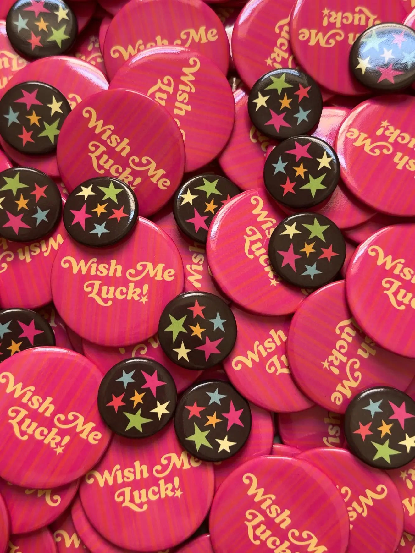Wish Me Luck Button Pin Pack