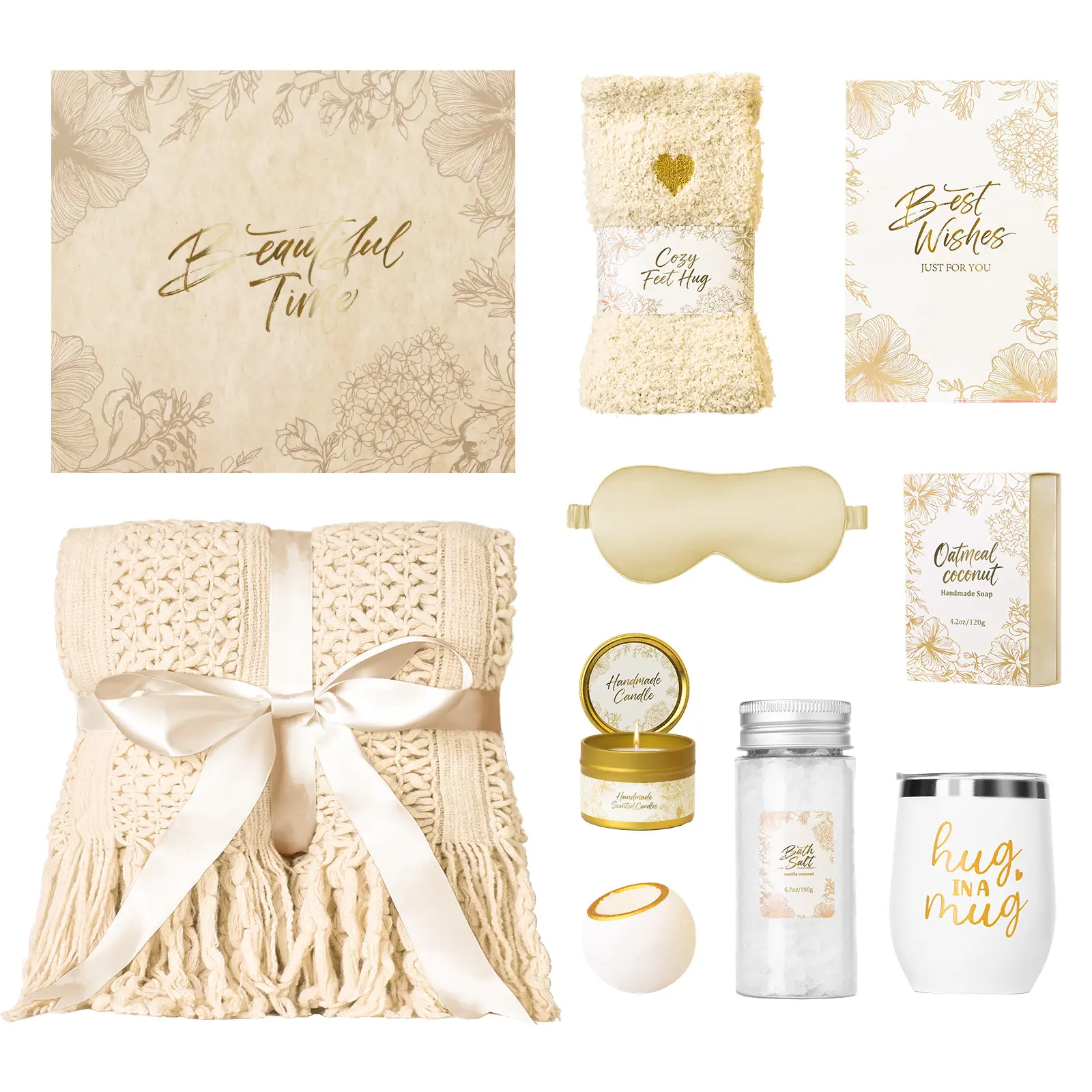Luxury Spa Gift Basket for Women, Pink Cozy Blanket & Tumbler Set, Unique Mother’s Day Gift for Mom, Wife, Best Friend, Birthday & Anniversary Gift Idea