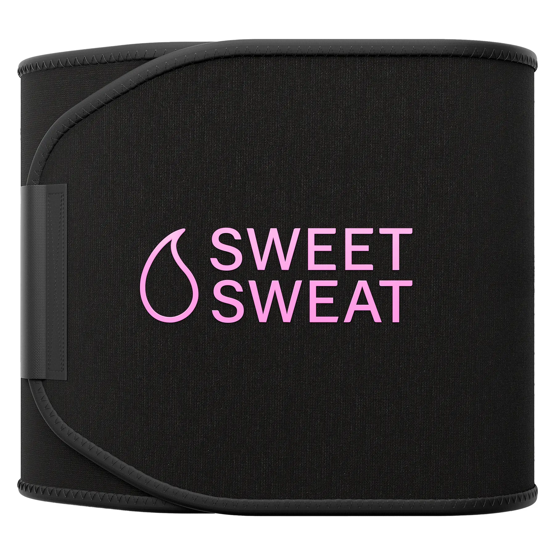 Sports Research Sweet Sweat Waist Trimmer Extra-Coverage (XC) - Premium Sweat Enhancing Fitness Band with More Belly Coverage - Adjustable Fit · Latex-Free Neoprene · More Coverage - Pink Logo (Med)