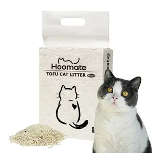 Hoomate Tofu & Cassava Mixed, Lightweight, Plant Based Cat Litter 5.5lb, Coconut Carbon Odor Control, Dust-Free, Fast-Clumping, Unscented, Low Tracking