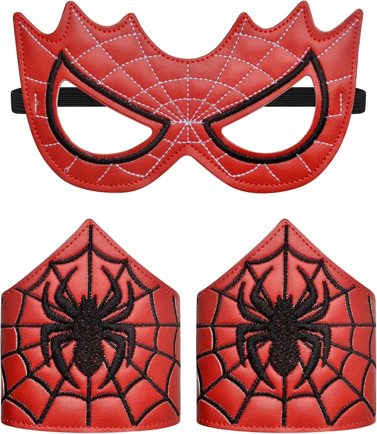Mask for Halloween Spider Costume with Wristbands for Party Cosplay Dress Up