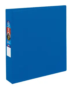 Avery Heavy-Duty Binder, 1-1/2" One-Touch Rings, 400-Sheet Capacity, DuraHinge, Blue (79885)