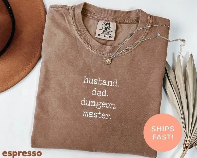 Comfort Colors Dad Husband Dungeon Master Shirt, DnD Dungeon Dad Shirt, DnD Dad Gift, Father's Day Gift, Funny Dad Shirt, Gift for Husband
