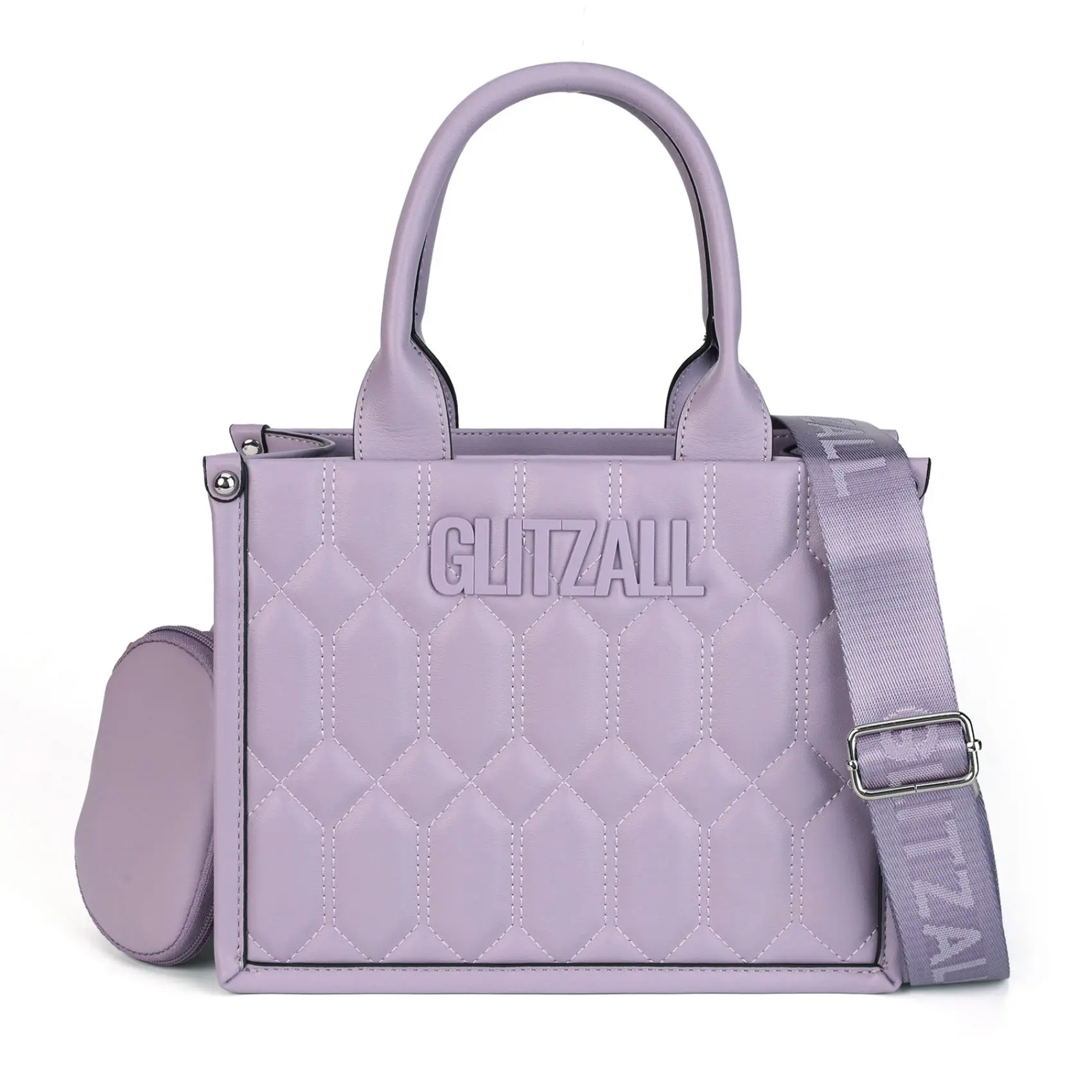 GLITZALL Women's Quilted PU Leather Cross Body Bag, Crossbody bag for women，shoulder bag for women，Elegant Aesthetic Top Handle Handbag with Wide Strap & Coin Pouch for Everyday Work, Aesthetic Handbag, Elegant Bags, Everyday Handbag