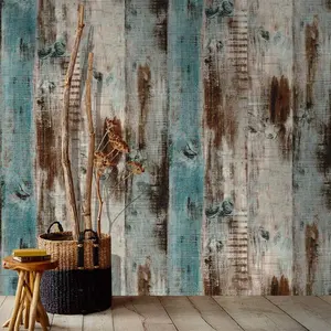 236" x 17.8" Wood Peel and Stick Wallpaper Self-Adhesive Removable Wallpaper