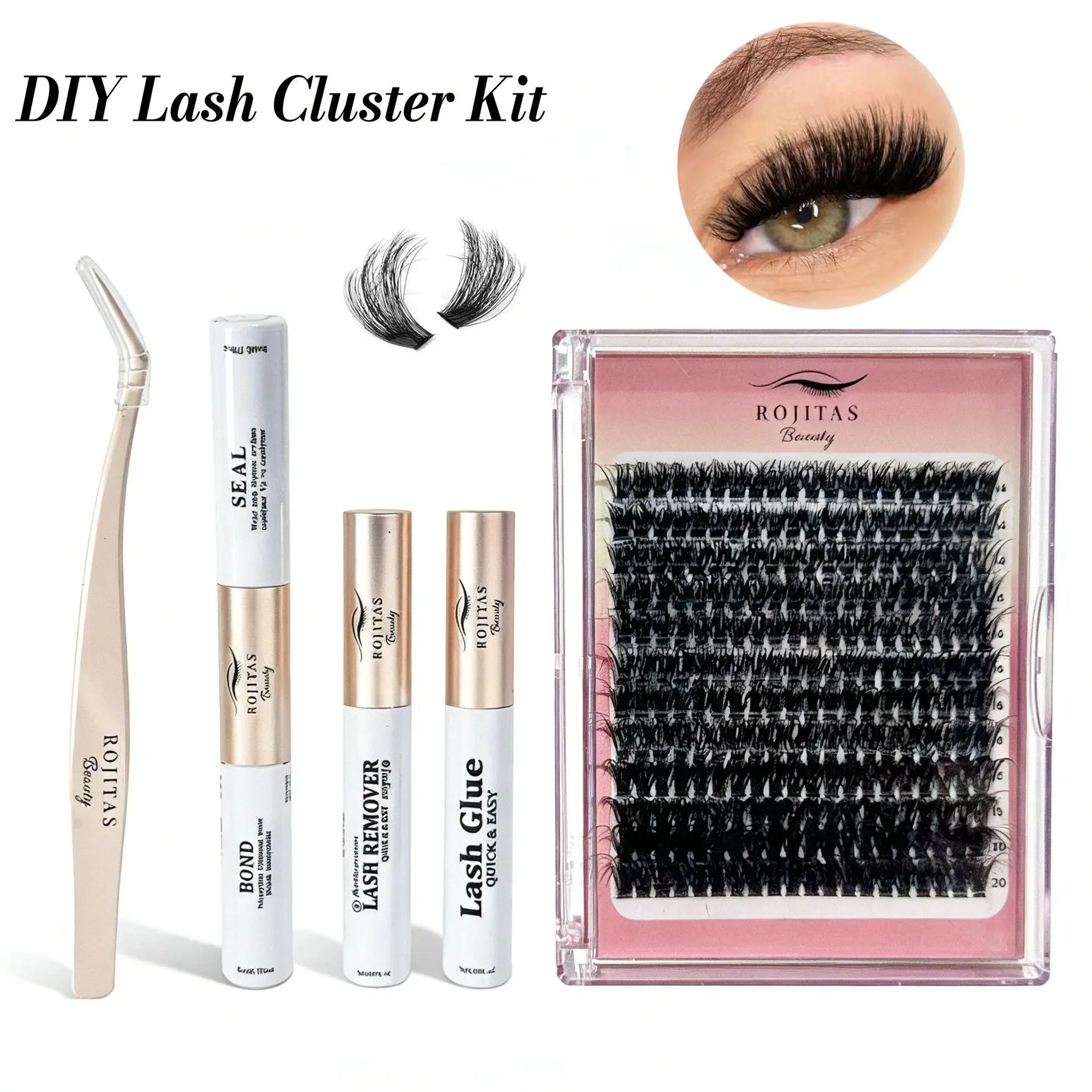 DIY Lash Cluster Kit 200P Fluffy Volume - Rojitas Beauty
