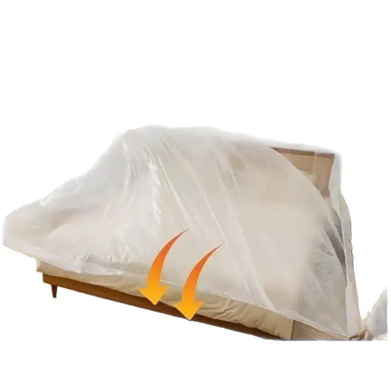 10pcs Disposable Plastic Elastic Sofa Covers Waterproof Moisture-Proof Dustproof Large Size Universal Furniture Protection Stretch Sofa Cover Dustproof Sofa Protector Couch Covers for Sofa