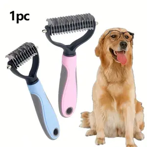Pet Hair Comb Tool, Dual-Sided Knot-Free Brush for Dogs and Cats, Essential Grooming Supplies, Easy-To-Use Pet Care Accessory