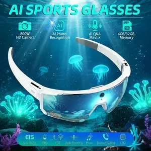 800w HD Smart Glasses, Men's Anti-Shake Camera, Video Recording, Sports Sunglasses, Driving Goggles, Ip66 Waterproof, Suitable for Women