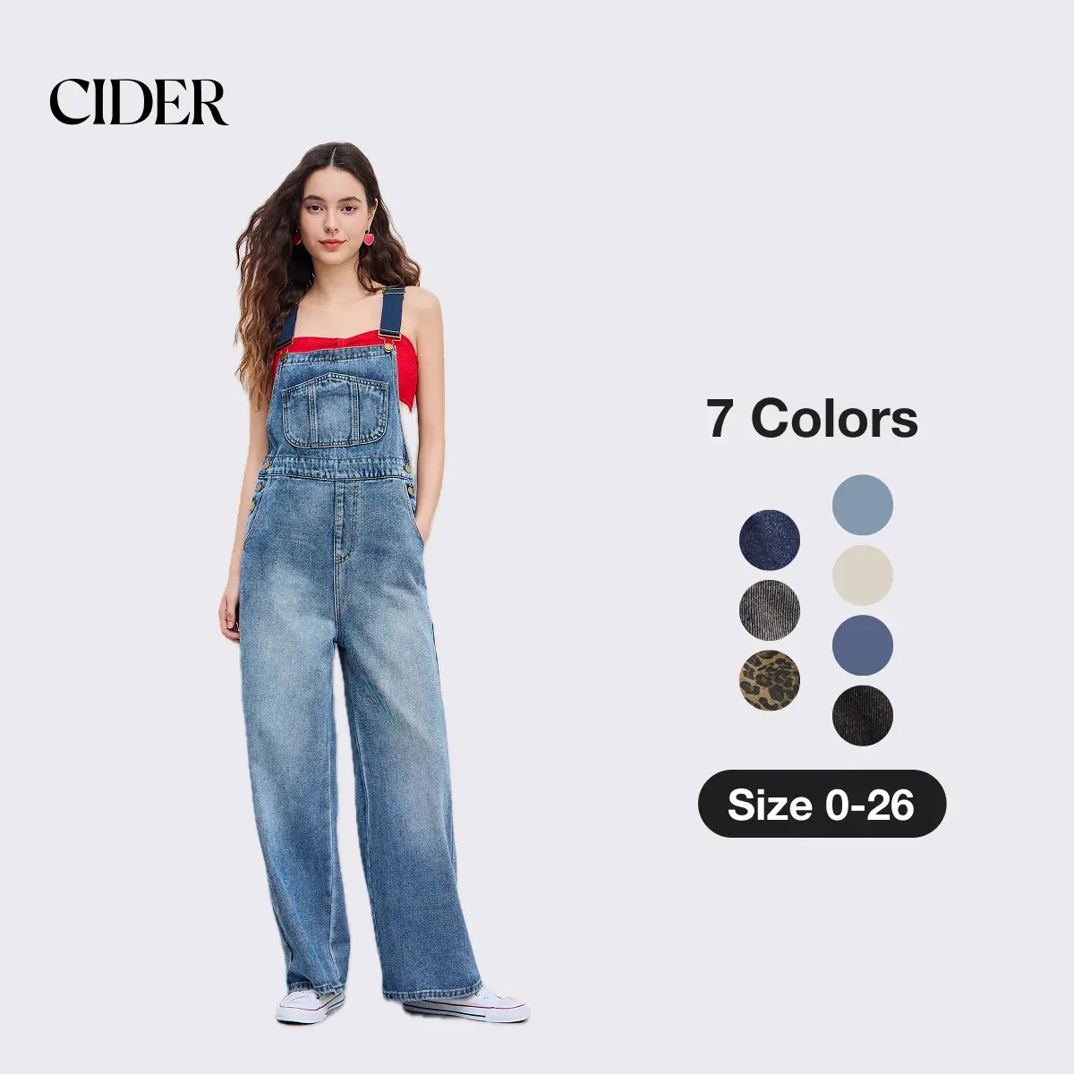Cider Denim Buckle Wide Leg Jumpsuit Cider Denim Buckle Wide Leg Jumpsuit
