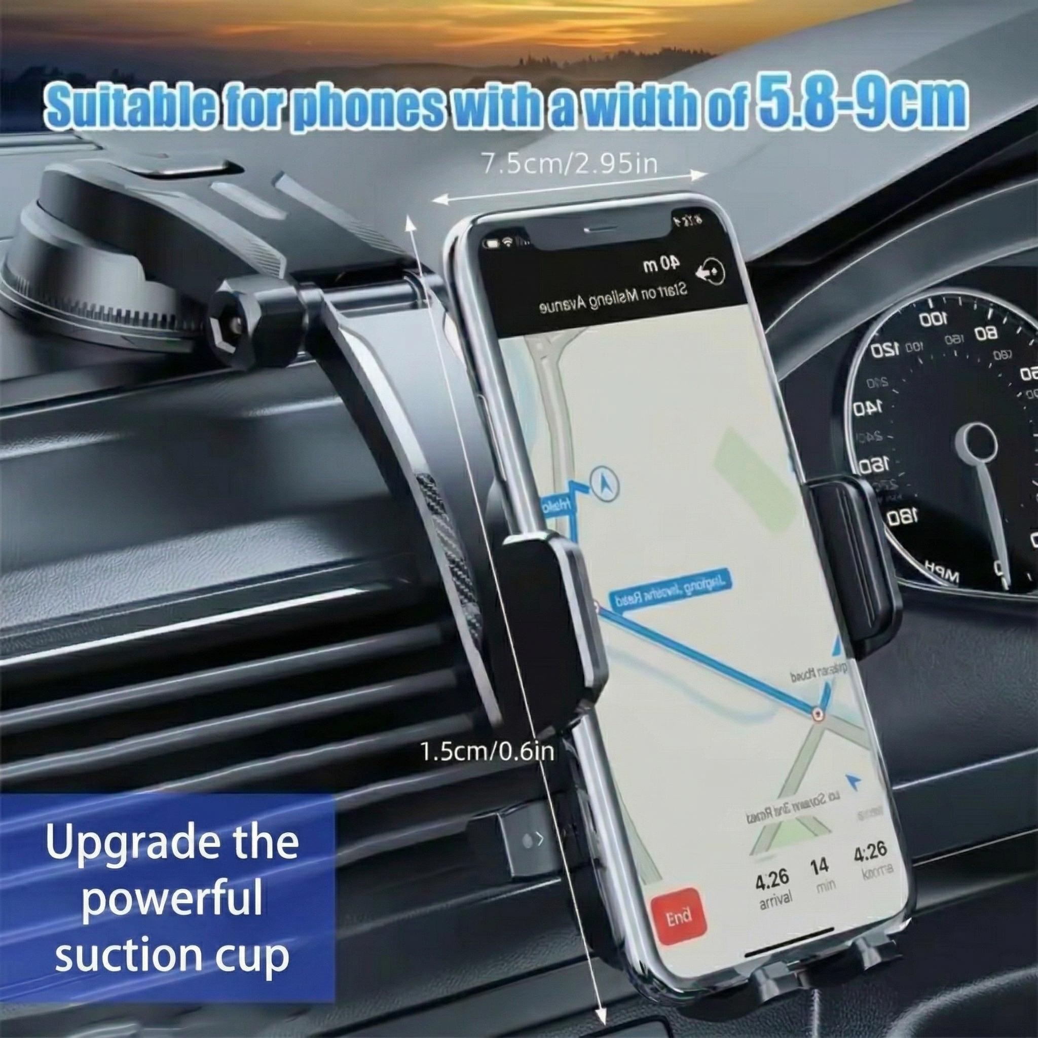 360° Rotating Car Dashboard Suction CupPhone Holder - Quiet Adjustable NavigationMount, ABS Material, Strong Suction Base, Hands-Free Smartphone Holder, Suitable for VehicleVentilation Adjustable Folding Magnetic PhoneHolder