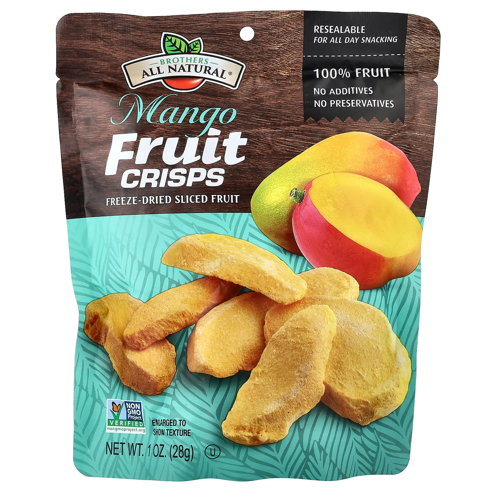 Brothers-All-Natural Fruit Crisps, Mango, 1 oz (28 g) Brothers-All-Natural Fruit Crisps, Mango, 1 oz (28 g)