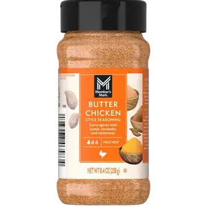 Butter Chicken Style Seasoning Blend 8.4 Oz Mild Heat Curry Spices with Cumin Coriander and Sweetness - Flavor, Dip