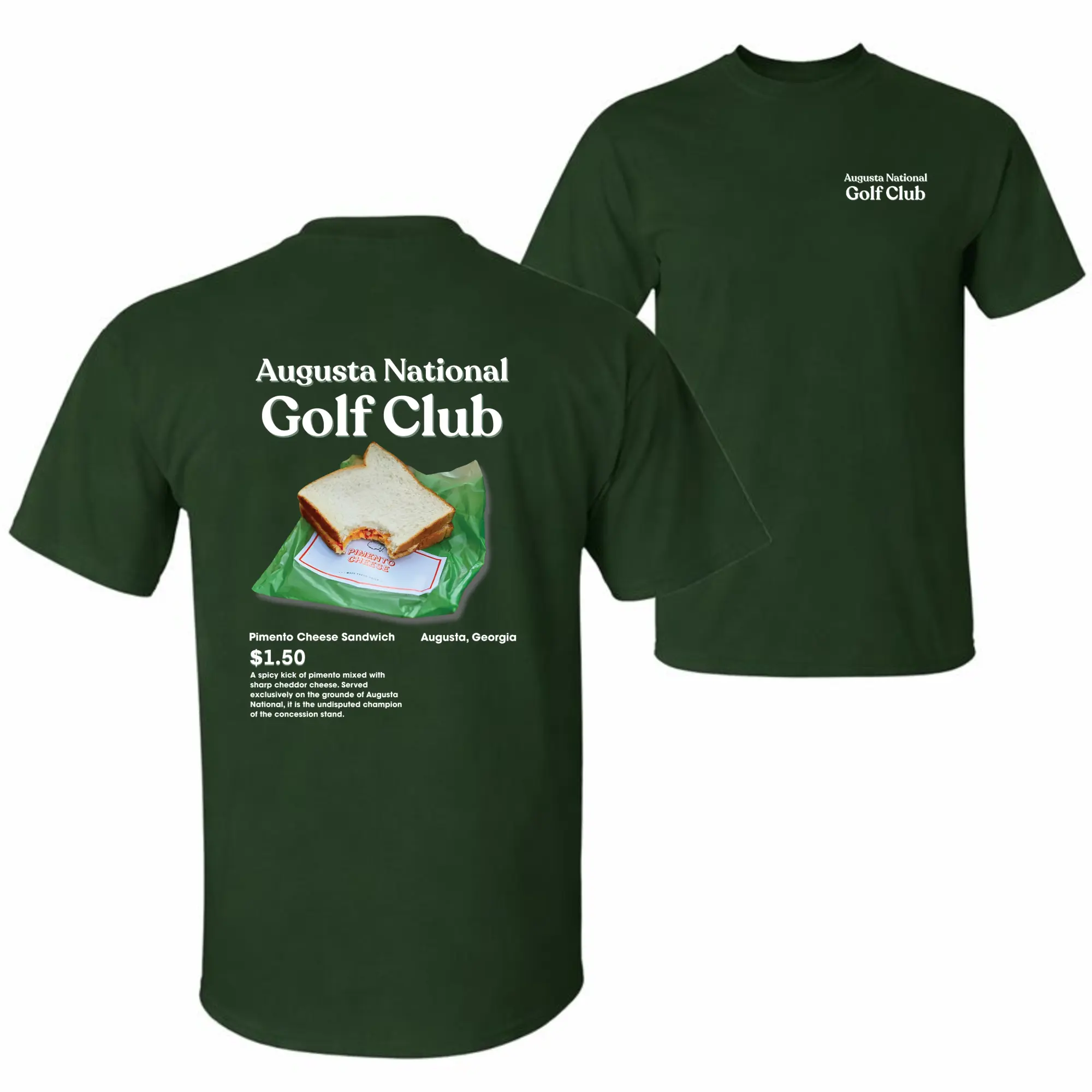Augusta National Golf Club Shirt For Men For Women, Trendy Gift Pimento Cheese Sandwich Design, Golf Humor Graphic, Unisex Cotton Apparel Top