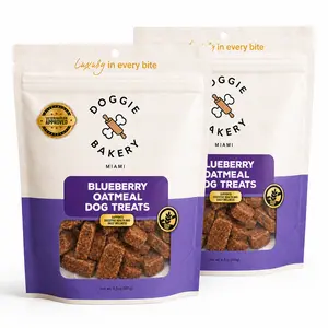 Doggie Bakery 2-Pack | Blueberry & Oatmeal Dog Treats – Natural Crunchy Biscuits | Vet Approved, Made in USA | Skin & Immune Support for Dogs & Puppies