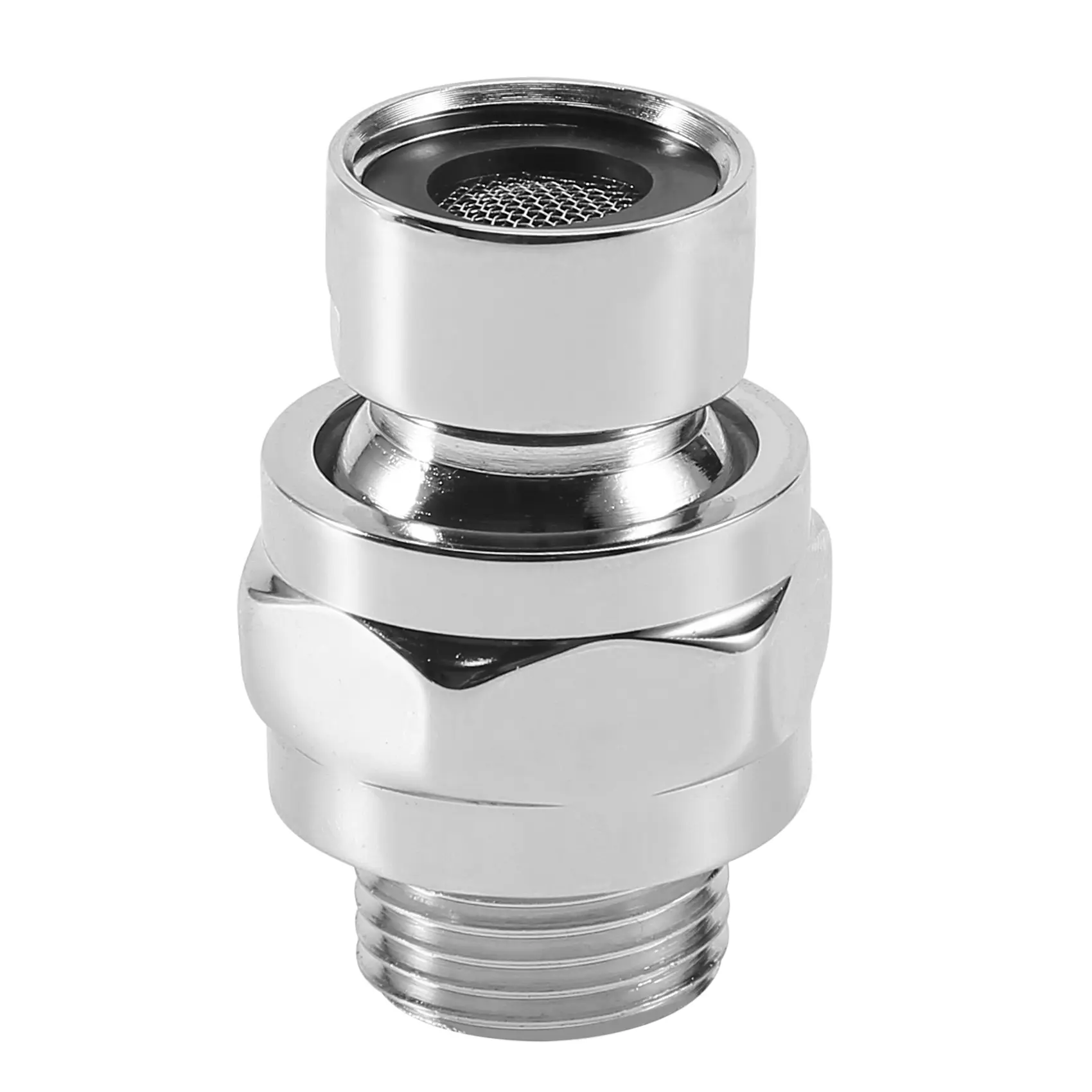 Brass Chrome Finish Metal Shower Arm Head Adapter - G 1/2 Threads, 1 Swivel Ball Joint, 49mm Length, Rustproof, Angle Control, Easy Installation, Suitable for Adults, Kids, Adjustable Angle, Length: 49Mm