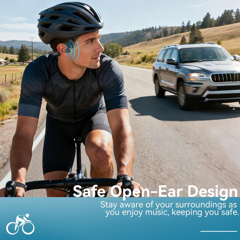 Viyawise B11 Bone Conduction Headphones, IP68 Waterproof Earbuds for Swimming, 32GB & Bluetooth 6.0 Wireless Underwater Open Ear Headphones with Mic for Sport