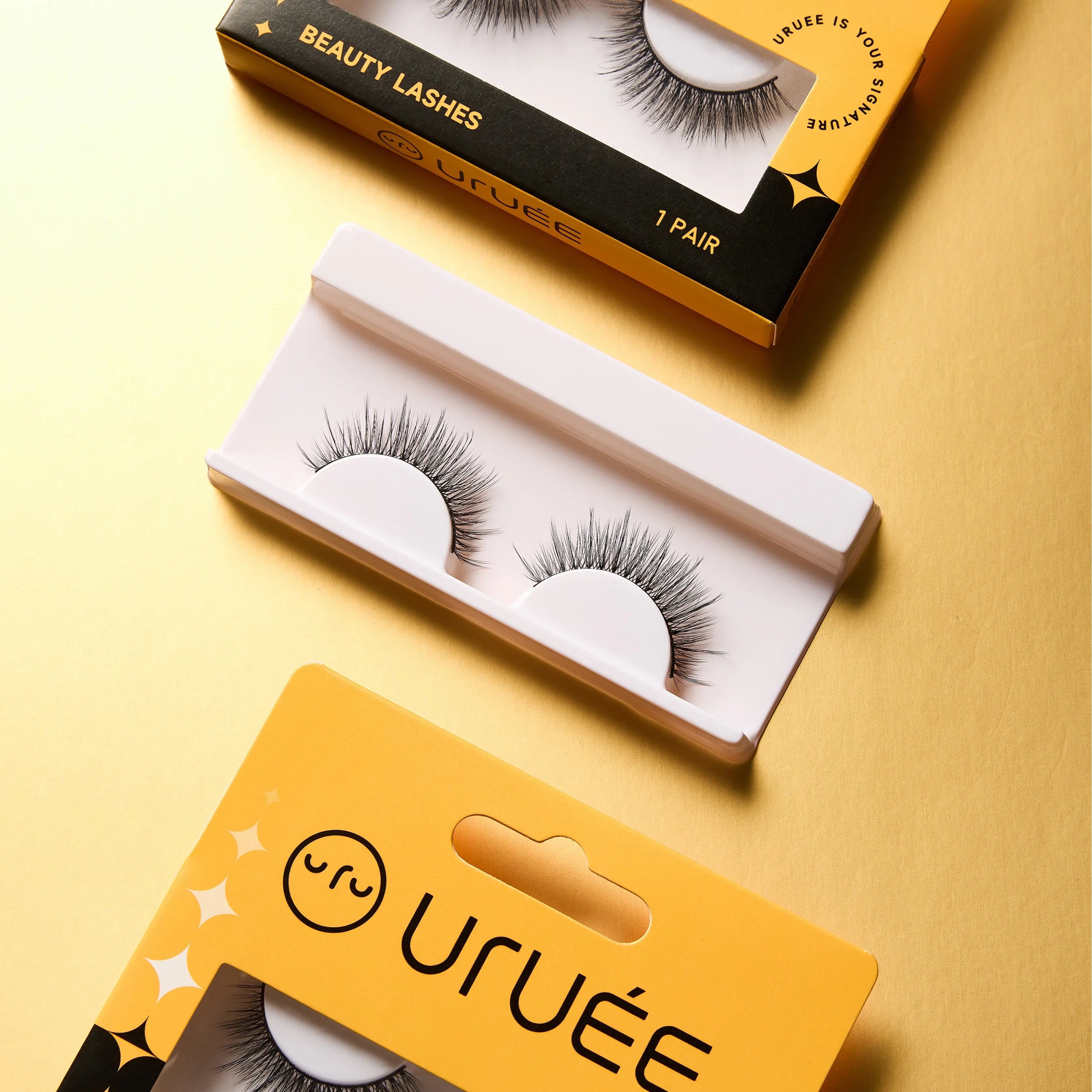 URUEE Faux Mink False Eyelashes. Fluffy, Lightweight & Reusable Falsies for All Eye Shapes. Easy to Apply. RU26