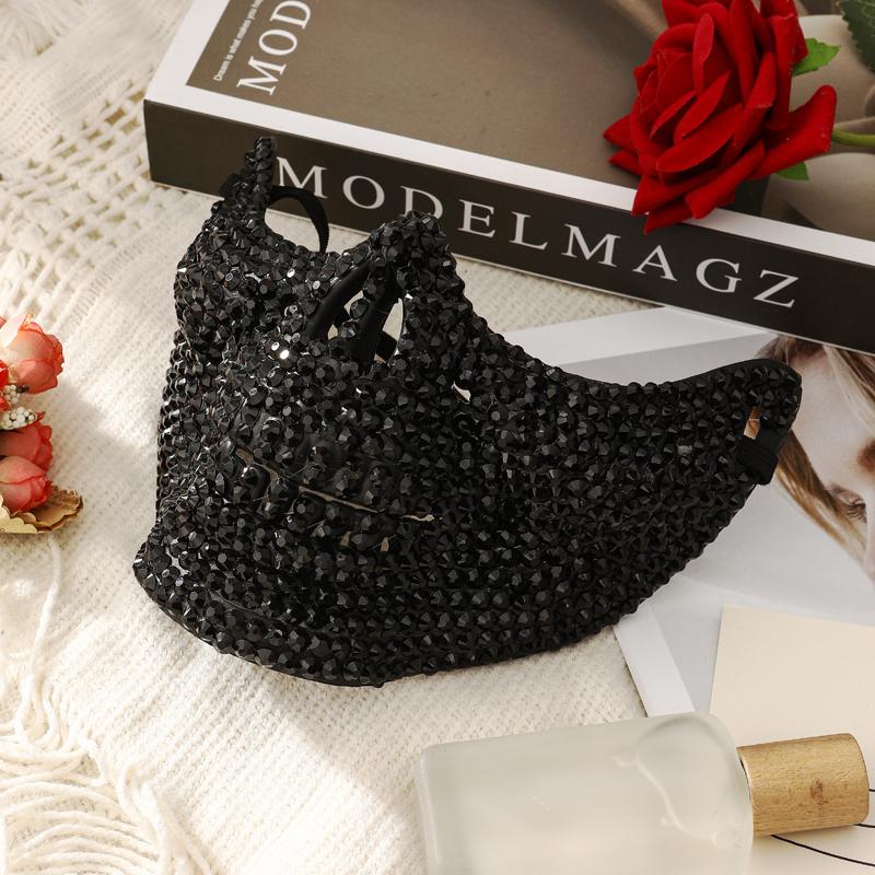 Scary Skeleton Jaw Diamond Mask for Men and Women – DIY Rhinestone-Embellished Ghost Rider-Themed Party Mask for Masquerade Balls and Carnival Parades