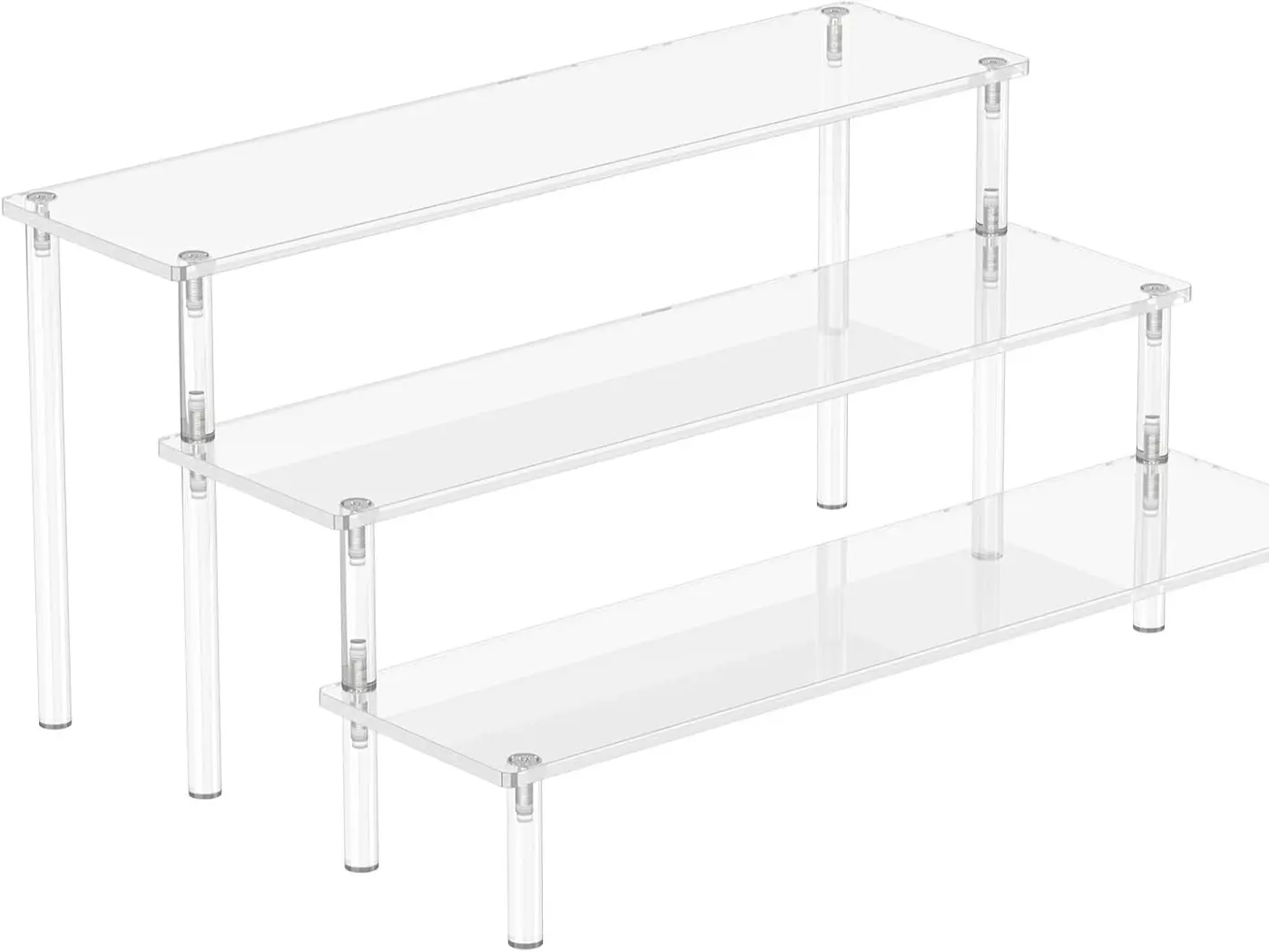 Acrylic Display Risers, 3 Tier Perfume Organizer, Clear Cupcake Stand