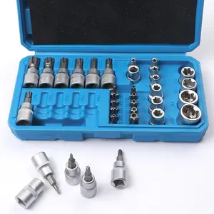 34-Piece Socket Set, Compact Portable Storage, Multiple Sizes, Durable Steel, Ideal for Home DIY, Car Repair, Bike Maintenance, Electronics