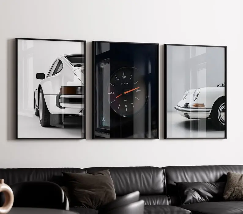Porsche 933 Poster Bundle set of 3 | sports car posters | Porsche wall art | kids room décor |  download | car guy gift | poster art