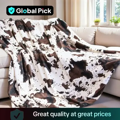 Soft Flannel Cow Print Throw Blanket Walmart 60*80 Inch Western