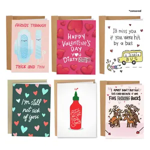 Funny Galentine's Day Card Bundle For Friends - Galentines Day Greeting Cards - Valentine's Day Cards - Galentine's Day Gift