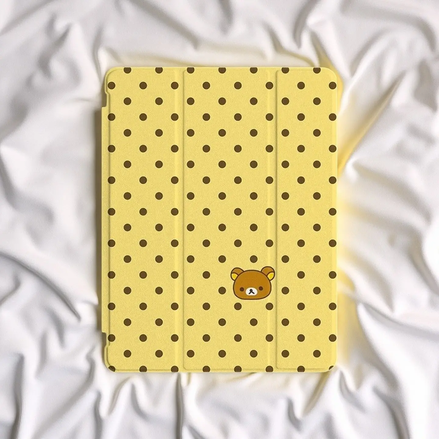 Cute Bear Pattern Soft Shell iPad Case, Tablet Protective Cover, Tablet Casing, Multi-Angle Stand Anti-Drop Design, Compatible with iPad 10/9/8/7 Gen, Air/10.9/11 Inch, Daily Use, iPad Accessories