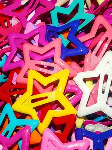 50 Piece Snap Hair Clips Set for Girls and Teens, Perfect for Thin and Dense Hair, Fun Star Design, Casual All Season Use