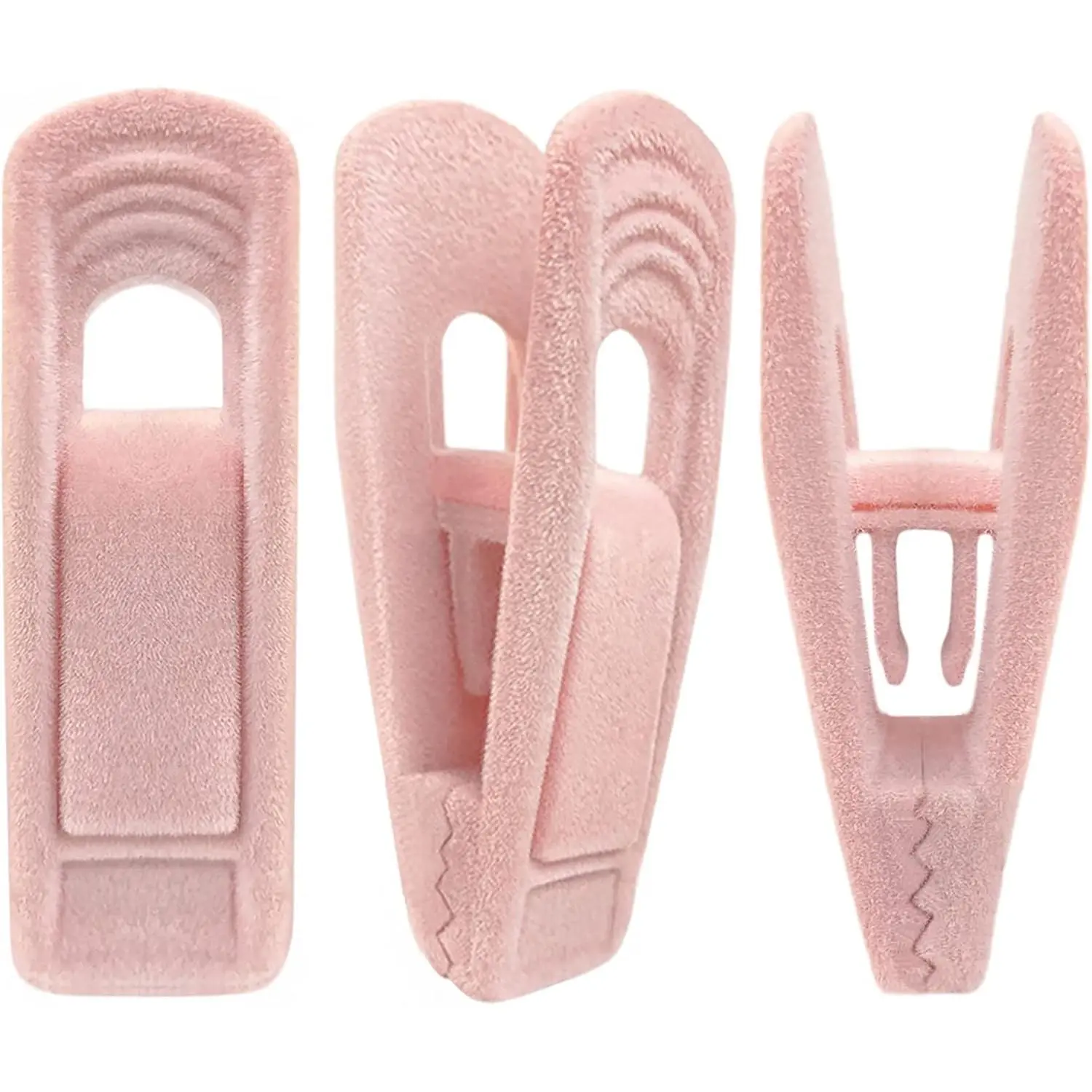 Light Pink  Hangers Clips 20 count, Non-Slip  Clip for Pant Skirt  Hangers,  Flocking Hangers Clips