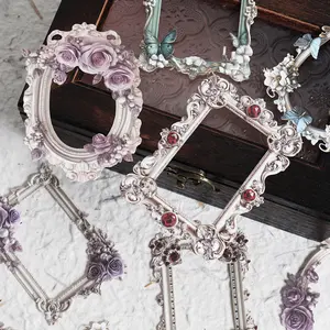 10pieces Vintage Frame Irregular Textured Decor Crafting Hollow Paper,for Arts Crafts,Scrapbook Supplies,DIY Crafts,Holiday Decorations,Crafting,Blessing Paper,Gift,Picture Frame Decoration