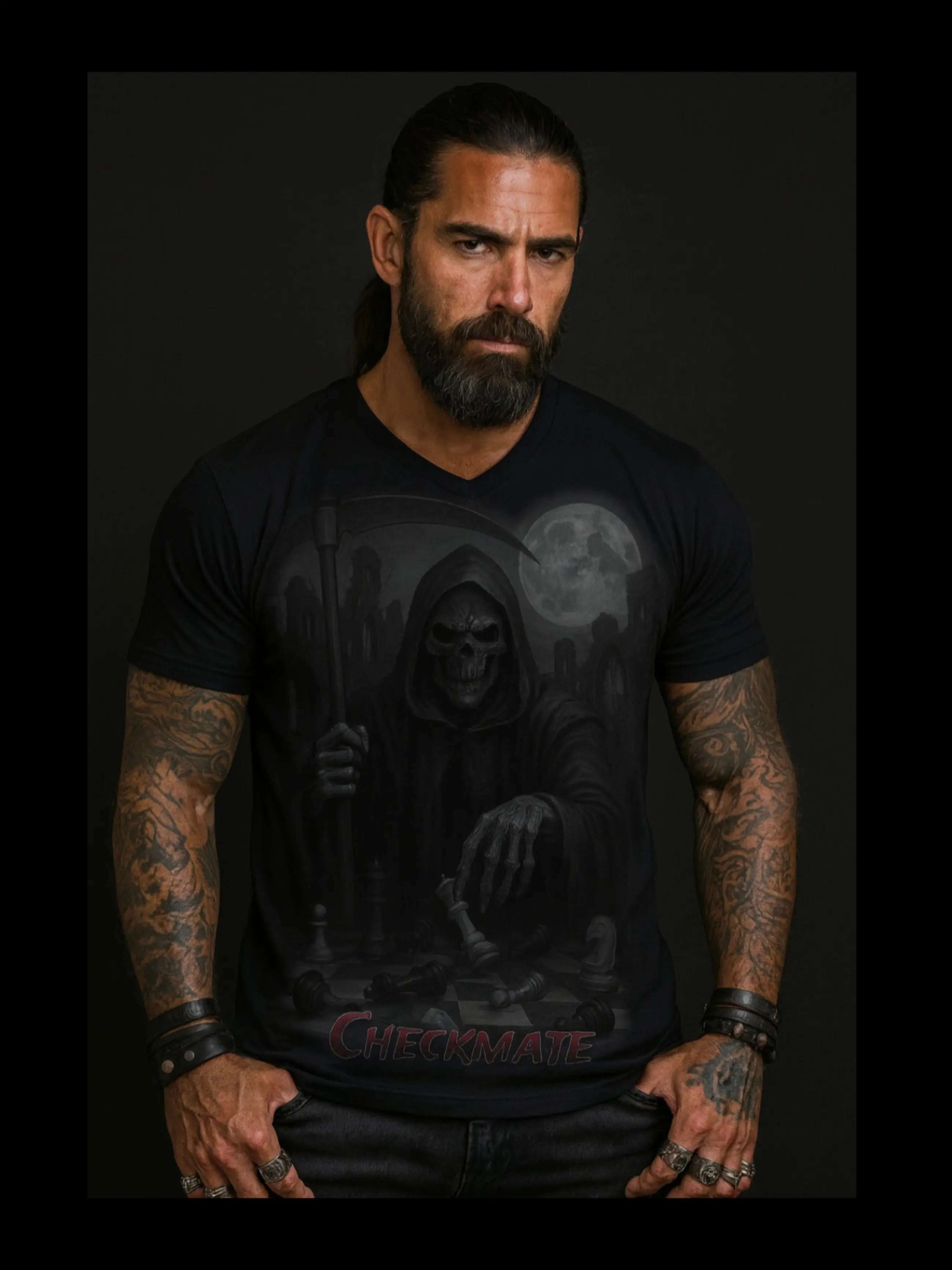 Checkmate Tee, Unisex, Graphic Tee, Dark Aesthetic Clothing, Casual Wear, unique, wearable art