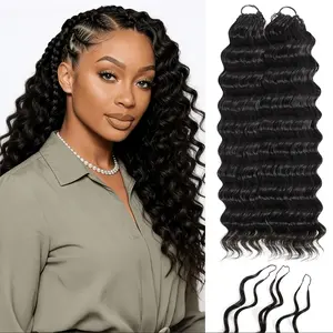 Deep Wave Feather I Tip Human Hair Extensions Real Remy Human Hair Braids for Women Daily & Vacation Natural Color