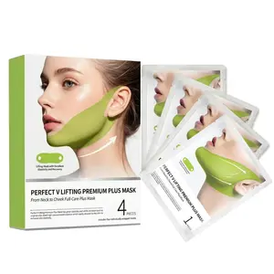 Hydrogel Cooling V-Line Face Mask - Ear Hook Jawline Contouring Patch, Skin Firming & Smoothing Beauty Care Mask for Chin and Neck