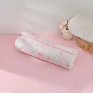 1PC Pink Bowknot Hair Dryer Storage Bags Hair Curler Storage Bags For Portable Multifunctional Cosmetic Bag Travel Toiletry Bag Handbag Dustproof Large Capacity Electric Curling Wand Straight Plate Clip Protective Cover Storage Bags Back-to-school season