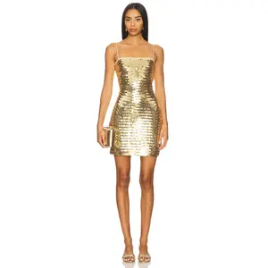 Runaway The Label Kerrie Sequin Mini Dress in Gold