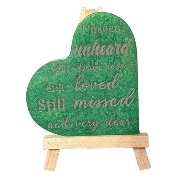 Resin memorial heart
