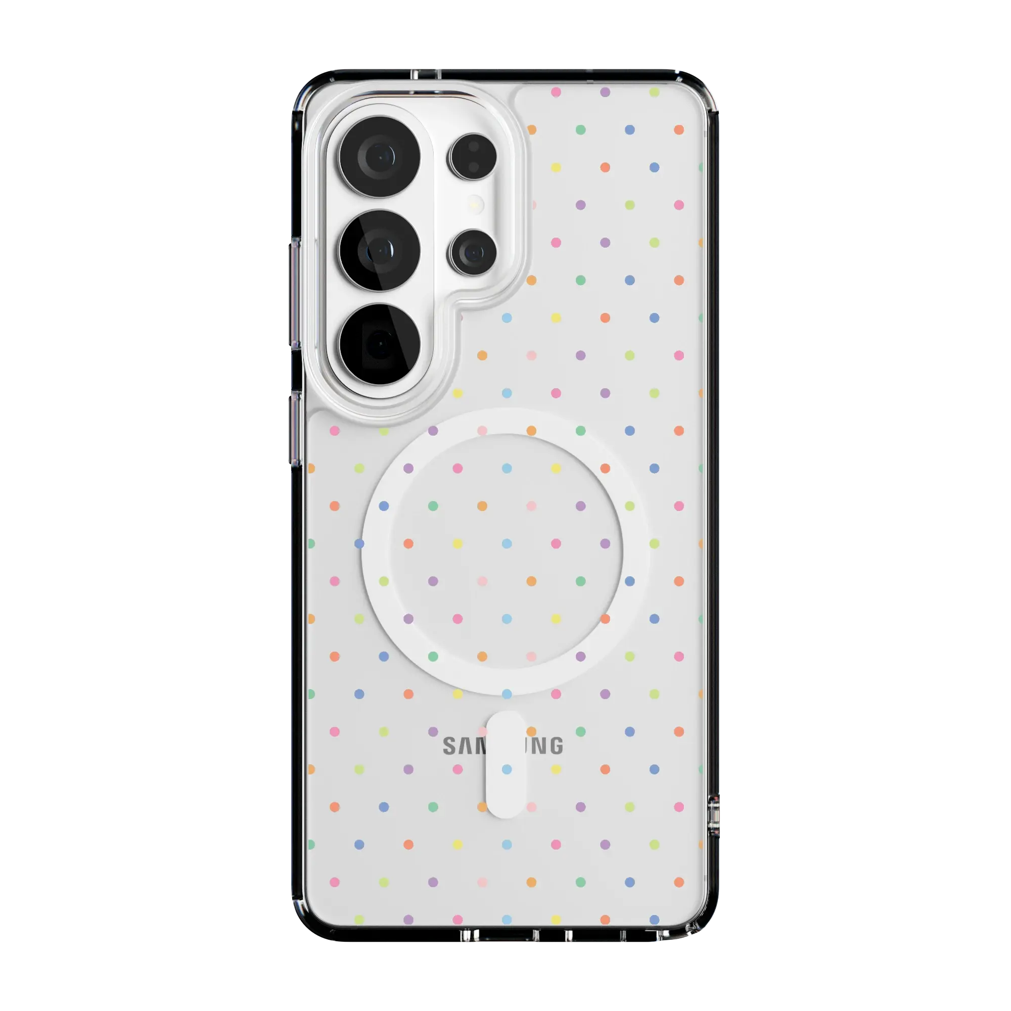 Casely Galaxy S26 Ultra Case | On the Dot | Rainbow Polka Dot | Clear Classic Ultra-Thin Design | Compatible with MagSafe