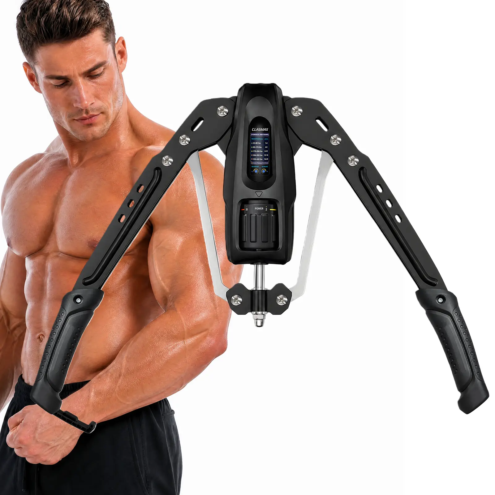 Adjustable Twister Arm Trainer, Chest Workout Fitness Equipment 22–440LBS Hydraulic Arm Exerciser, Portable Arm Strength Tool Home Gym Equipment for Arms , Chest, Shoulders Training