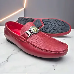 Men's Red Loafer Footwear