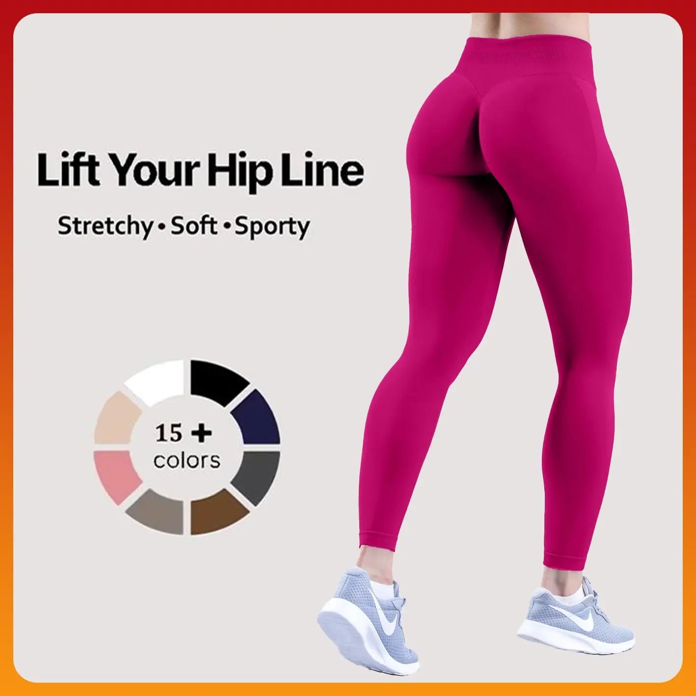 [SIZE UP 1] DENFY Impact Leggings Fitness Gymwear Tummy Control Scrunch Butt Lifting Sportswear Workout Yoga Gym Pants
