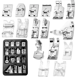 16 Pieces Sewing Machine Presser Foot Set fits for Most Low Shank Snap-On,, Babylock, Euro-Pro,, White, Elna Sewing Machines