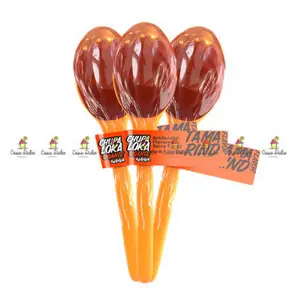 Akipika Chupaloka Tamarind 1.4 oz – Tamarindo Chili Candy Spoon (Pack of 10)