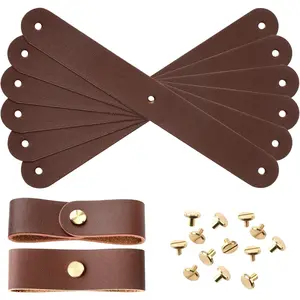 6 Pcs Leather Breakaway Halter Replacement Straps for Horse