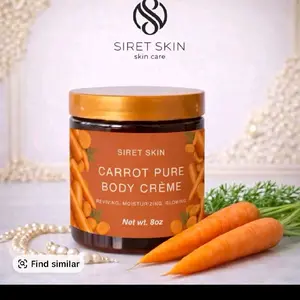 1 pcs carrot pure body glow crème moisturizerglow 8oz