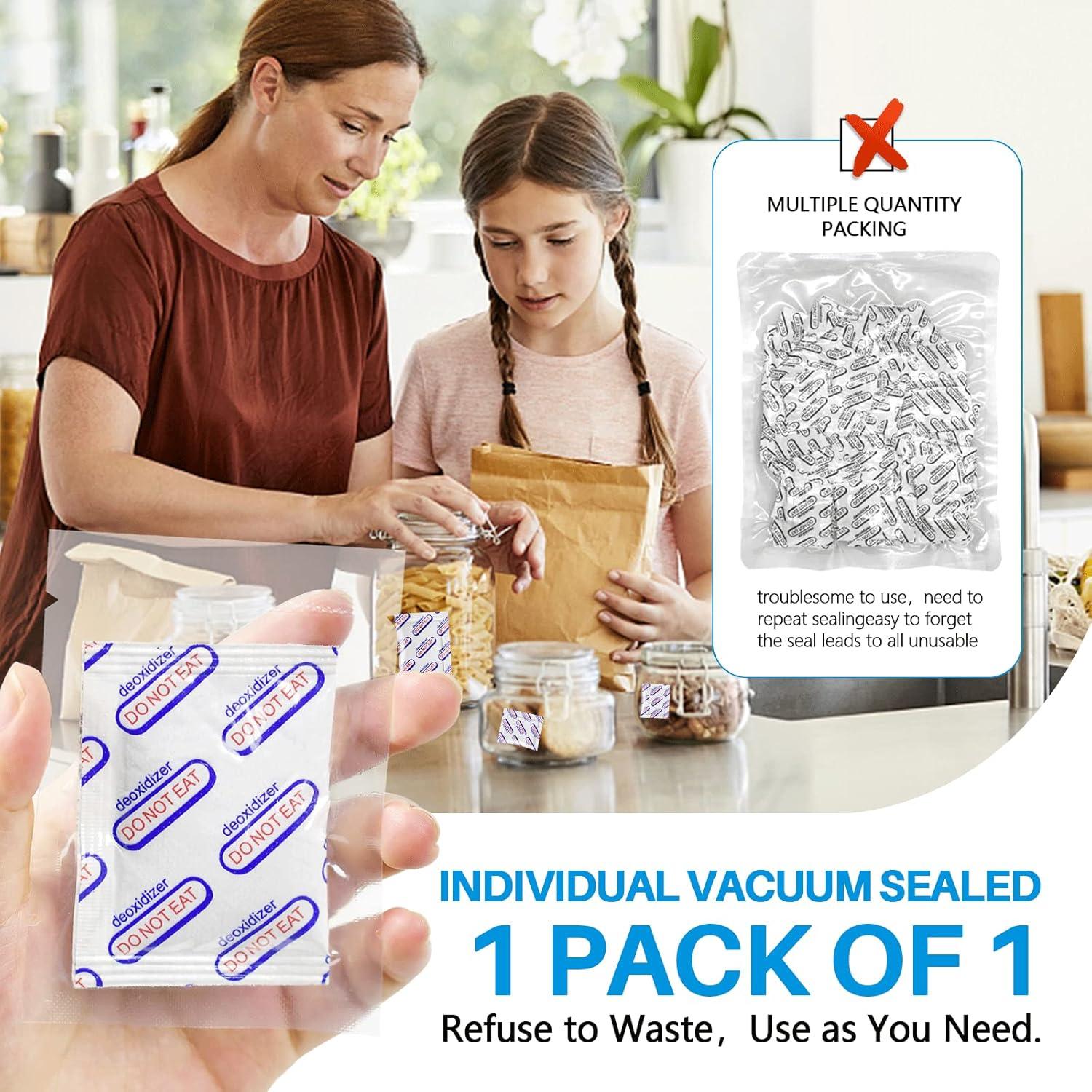 Vitscan 300cc Individually Wrapped Food Grade Oxygen Absorbers for Long Term Storage, Home Supplies for Moth-Mold-Damp Proofing
