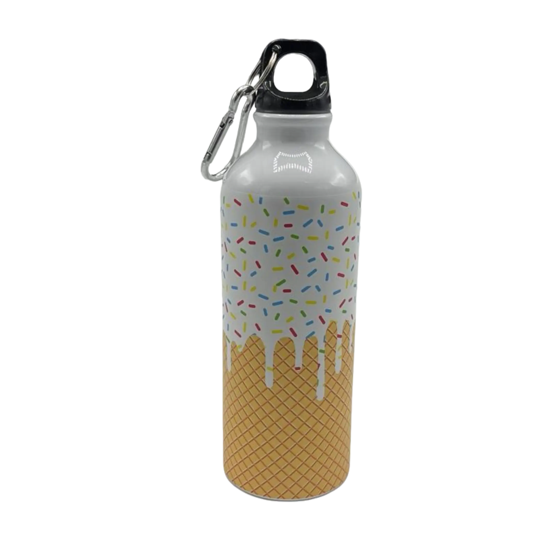 White Baseball Themed Drinkware Water Bottle