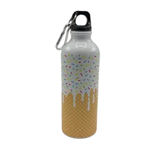 White Baseball Themed Drinkware Water Bottle