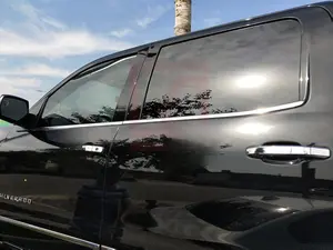 Sizver Polished Stainless Steel Window Sills Trims For 2014-2018 Chevy Silverado 1500 Crew 4DR GMC Sierra 1500/2500HD/3500HD